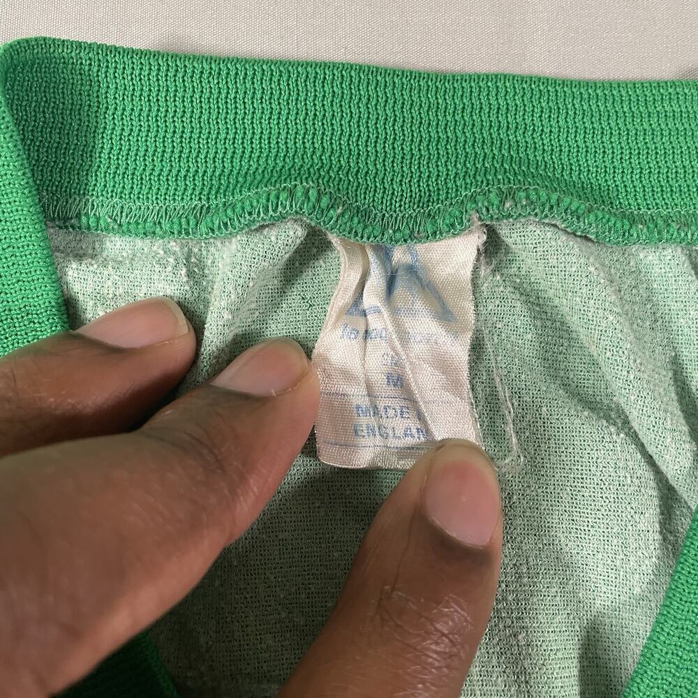 Vintage Le Coq Sportif 70s 80s Football Shirt Soccer Jersey Maillot Green Sz M - Picture 6 of 10